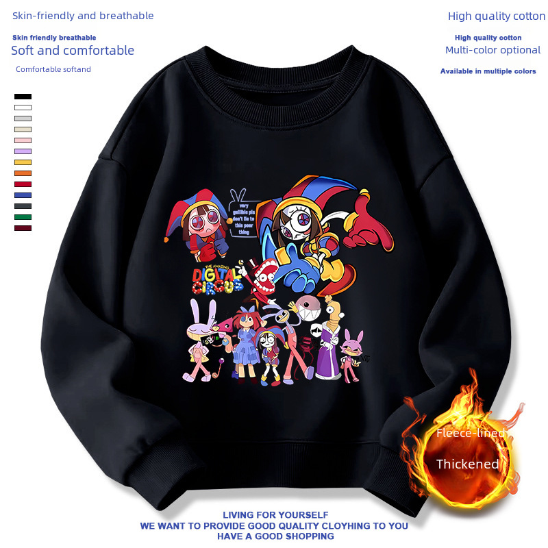 The Amazing Digital Circus Winter Warm Fleece Hoodie for Kids