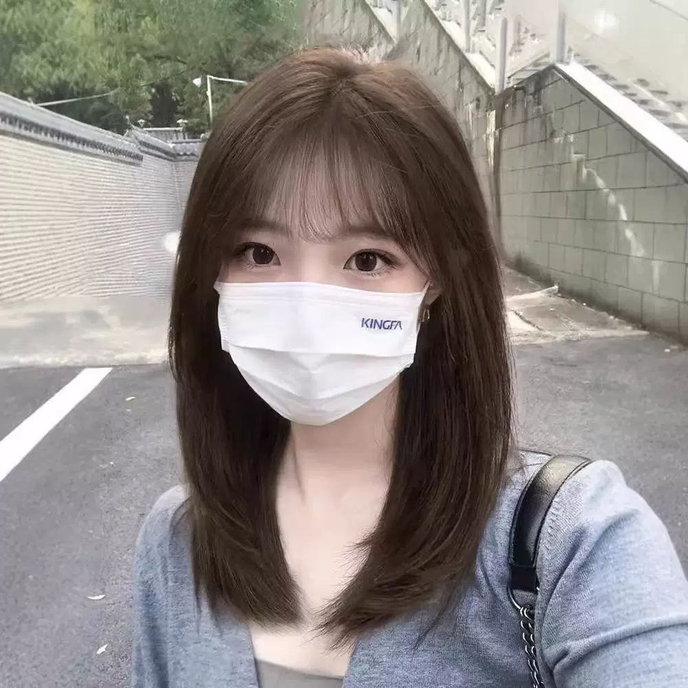 假发女中长发自然仿真发全真人发全头套式锁骨发减龄整顶假发头套