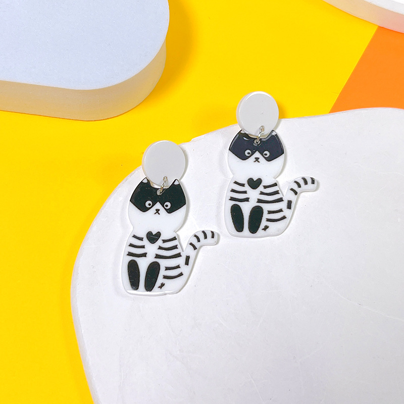 Arylic Material Halloween Festival 1 Pair Hip-hop Streetwear Halloween Pattern Arylic Drop Earrings