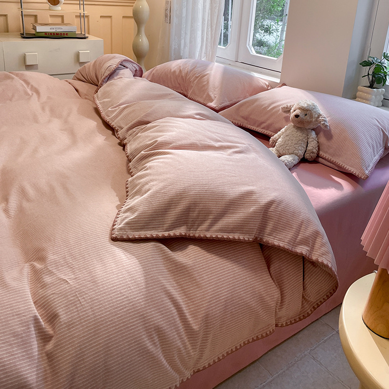 Lana molida junto a la cáscara a rayas de algodón Jensen - polvo