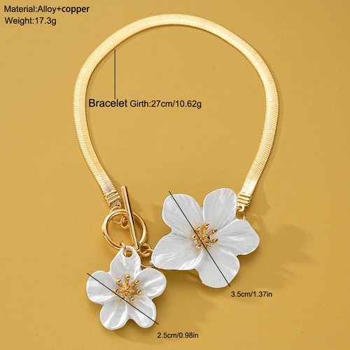 European and American beach ankle chain fashion elegant simple flower versatile ankle chain hip-hop niche exquisite noblewoman ankle chain for women