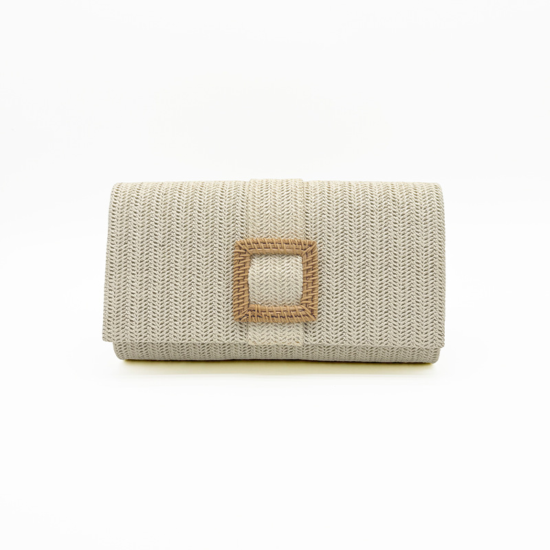 PVC Color Sólido Tejido Cuadrado Bolsos De Noche display picture 5