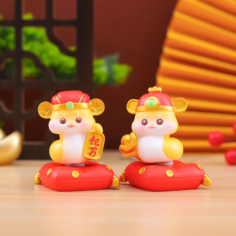 크리에이티브 국가적 트렌드 스타일 럭키 스네이크 시리즈 서프라이즈 블라인드 박스 회전식 데스크탑 장식품 스네이크 연도 선물 공장 직접 판매