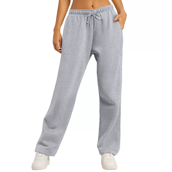 Cross-Border E-Commerce Amazon 2025 European and American Men's and Women's Pure Color Casual Loose Velvet Pants and Sweatpants