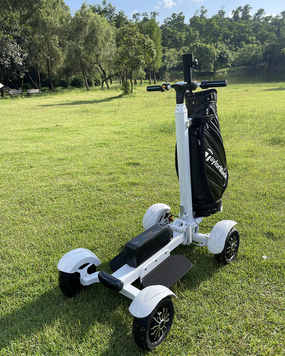 Retuol Four-Wheel Electric Golf Cart Scooter Foldableable and Detachable for 18 Holes Drop Shipping