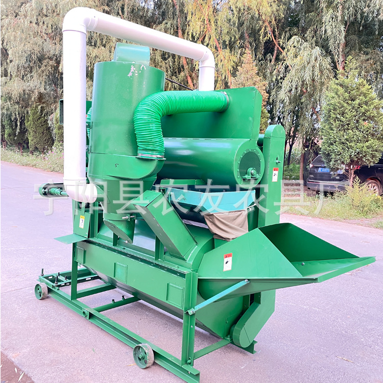 立式电动打谷机农用高粱脱粒机自动装袋震动分离谷子脱粒机
