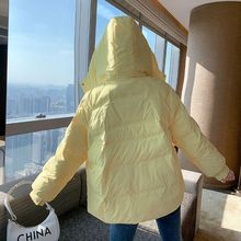 黄色短款羽绒服女2025冬季新款韩版立领白鸭绒宽松显瘦加厚短外套