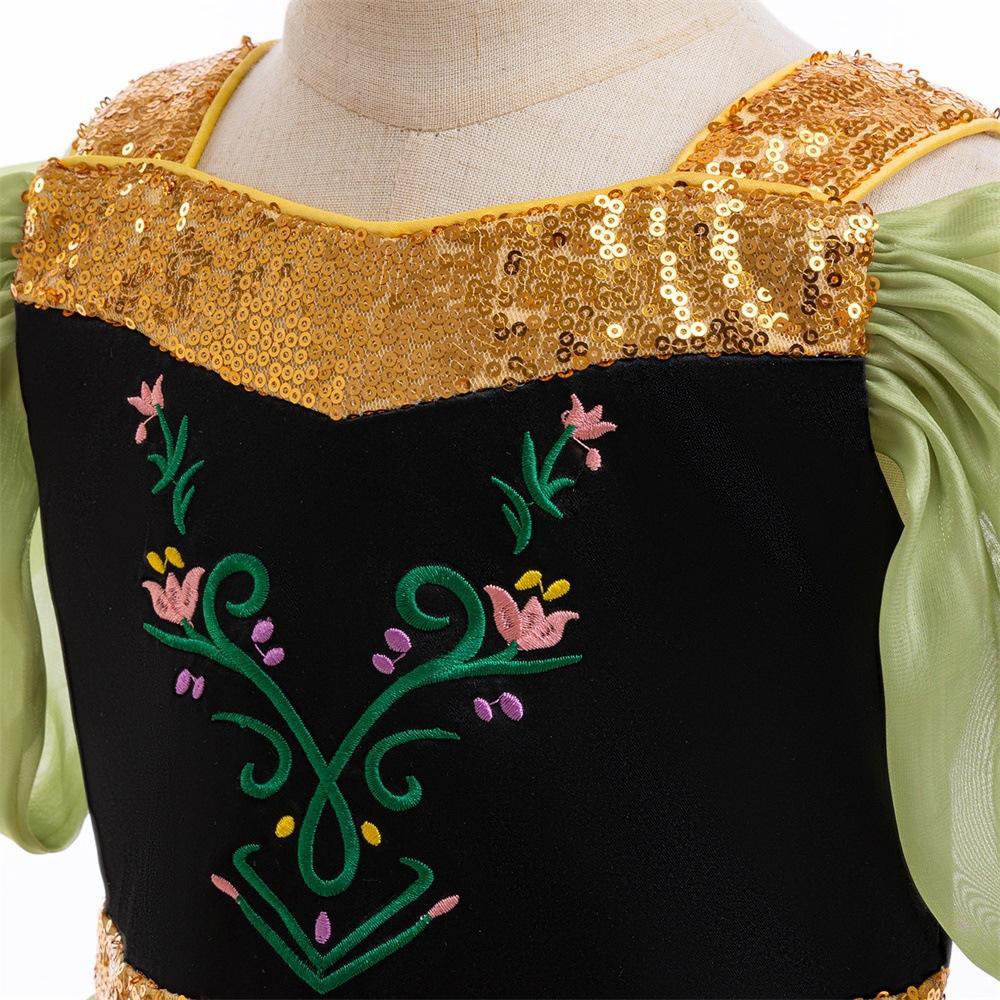 Frozen Princess Anna COS vestido de Halloween vestido infantil vestido de alta gama