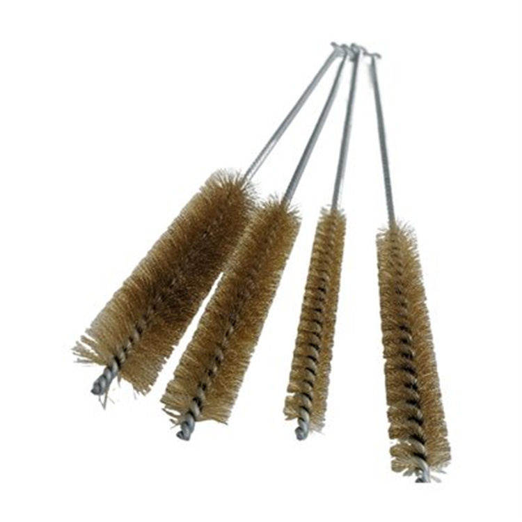 Lined stainless steel wire brush pipe brush pipe decontamination and rust removal cleaning scrubbing long handle hole brush polishing industrial brush