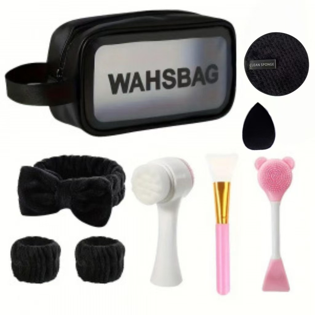 Cepillo de maquillaje, cepillo de lavado facial, cepillo de máscara facial, cepillo de cabello, banda de muñeca, polvo de maquillaje, huevo de maquillaje, paquete de maquillaje, conjunto grande