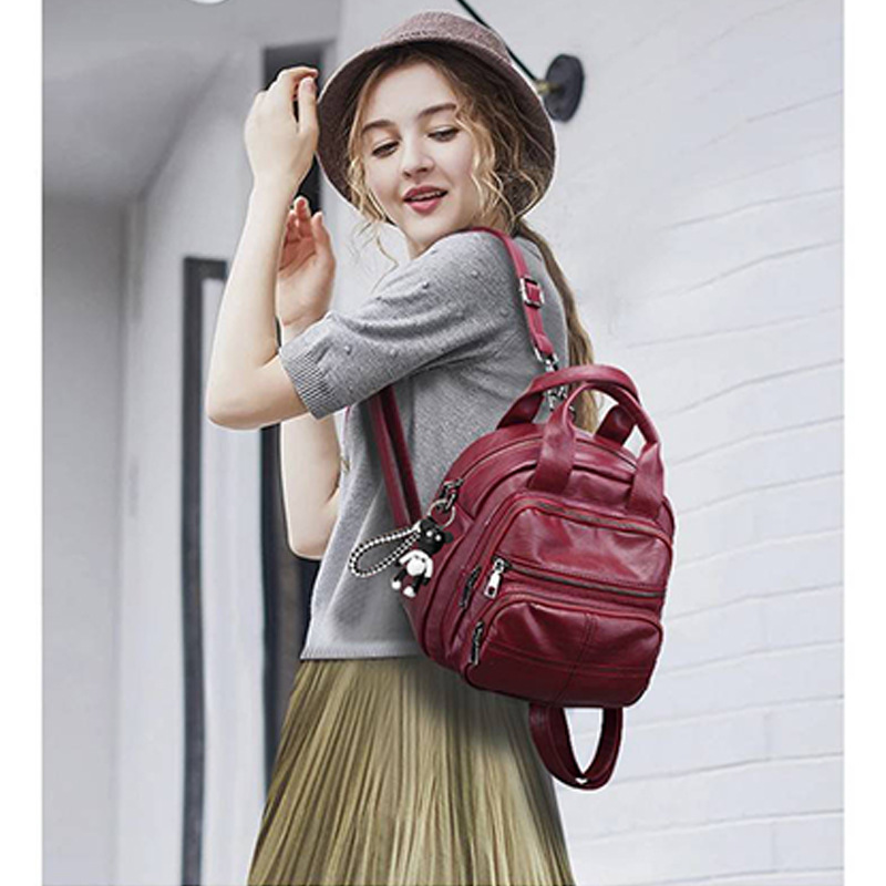 Otoño y invierno tres bolsas multifuncionales de mujer, bolsas de mamá, mochila de mujer, mochila de mujer, mochila de hombro, mochila de mujer