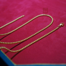 典承古法24K哑真金电镀保色蛇骨链粗链条吊坠配链项链