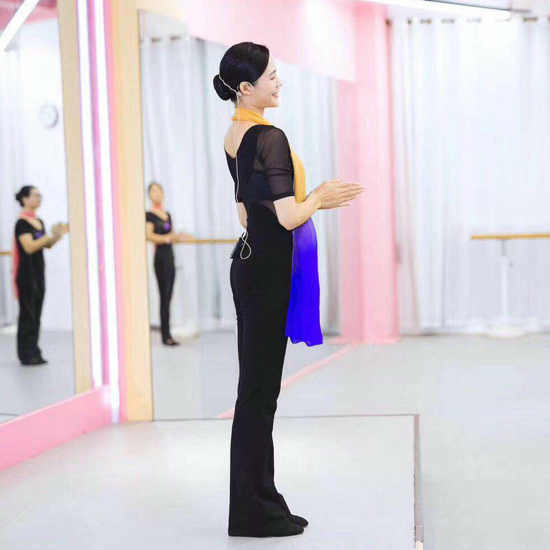 ✅ Spring and Summer Body Shape Etiquette Training Suit for Women, Elegant Modal Mesh Flared Pants for Dance Practice