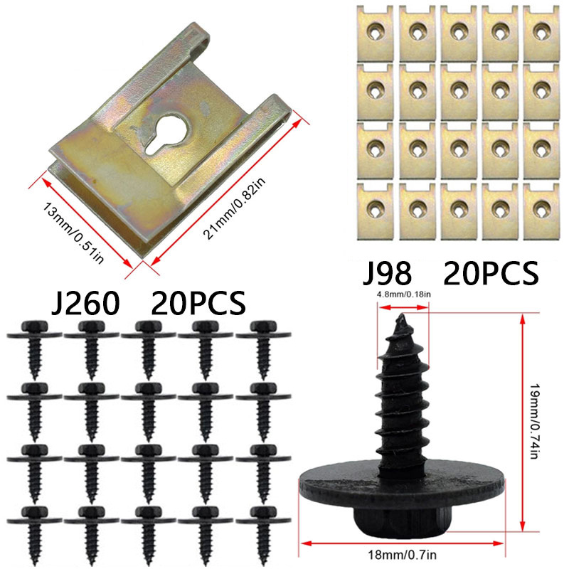 Tornillos autorroscantes de cabeza hexagonal con revestimiento de zinc negro J98+J260, adecuados para la fijación de hebillas de cables rápidos en automóviles Mercedes-Benz.