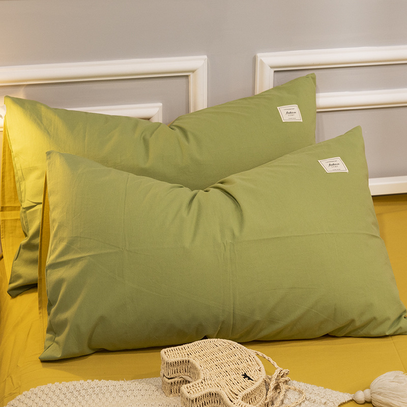 Funda de almohada de algodón ins, un par de fundas de almohada de algodón engrosadas para el hogar de celebridades de Internet, funda de núcleo de almohada individual, funda de forro interior