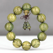 厂家批发 绿檀木手串佛珠108手链 顺纹小孔男女清香手饰厂家批发