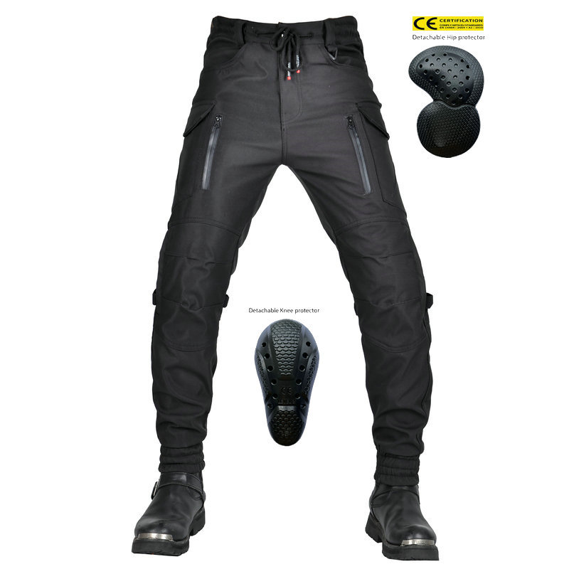 Volero motocicleta overoles ciclismo pantalones impermeable a prueba de viento transpirable elástico cintura alta motocicleta tobillo atado pantalones anti-caída hombres