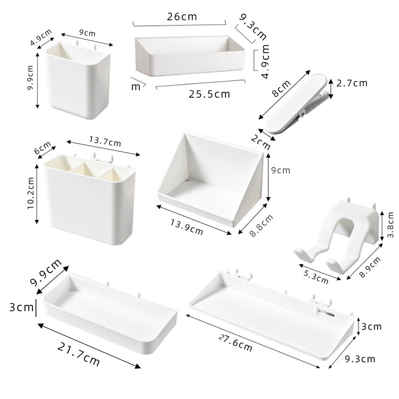 Набор аксессуаров для перфорированной доски с круглыми отверстиями, крючки для подвески, коробка для хранения, стеллаж для учебы, настенная полка, поднос