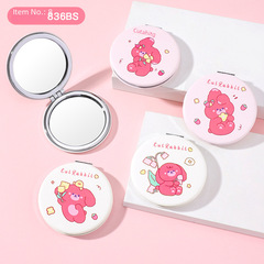 【多規格】大號雙面摺疊小圓鏡子 可做圖案 女生隨身便捷化妝鏡子