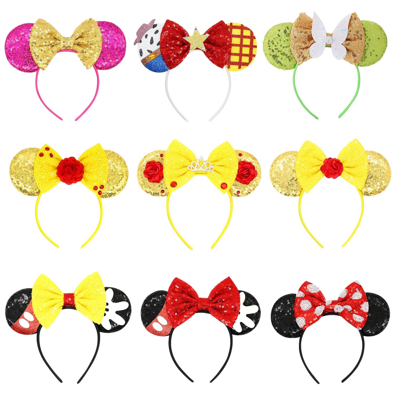 Girl's Snow White hairpin headband children's Red big bow hair accessories Christmas New Year performance headdress headband