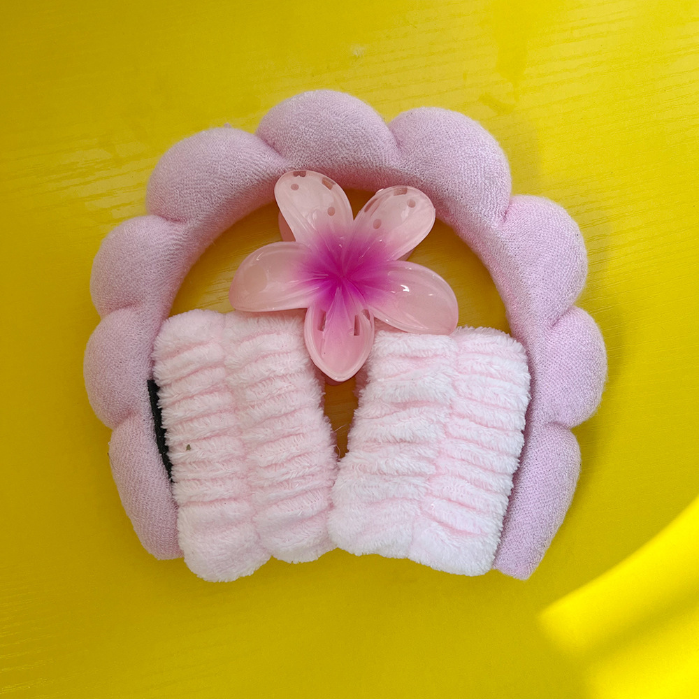 Correa para el cabello suave, tocado, lazo, lavado, multicolor mate mate, clip de agarre grande, anillo para el cabello elástico, juego de 16 piezas