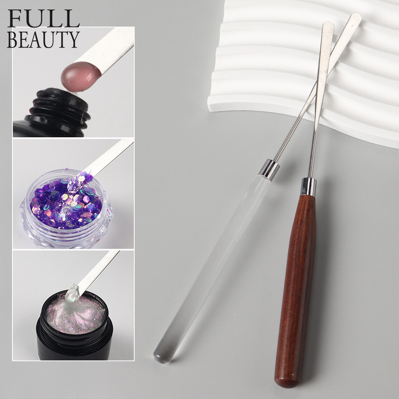 Cross-Border Supply Nail Art Tools Japanese Elastic Press Nail Polish Gel Remover Color Mixing Stick Multifunctional Gel Mixing Stick