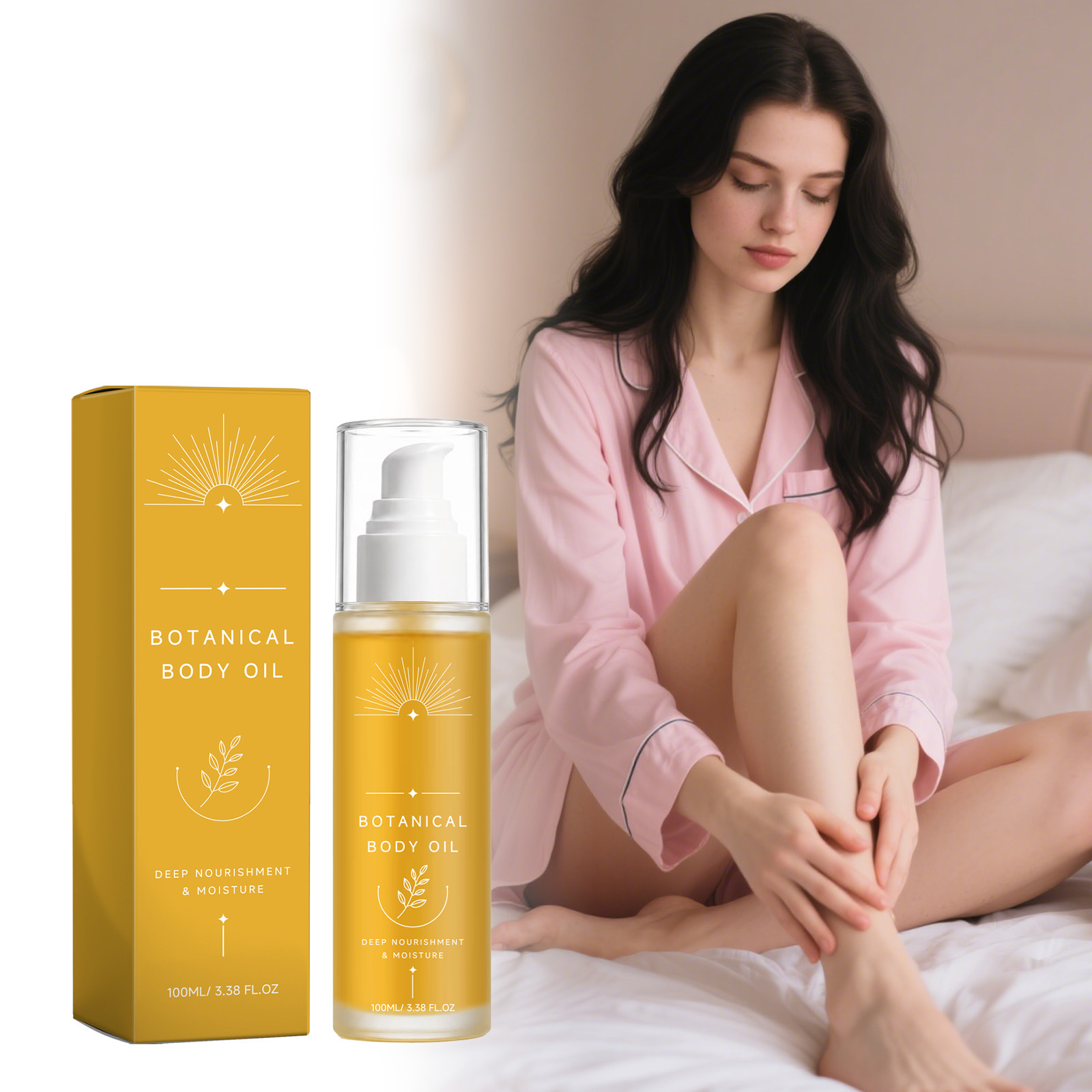 Softening Body Oil with Gentle Ingredients to Nourish and Moisturize the Skin, Hydrating and Smoothing, for Daily Body Care