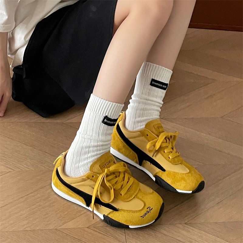 黑色复古厚底增高老爹鞋女款2025新款夏季百搭轻便软底休闲运动鞋|undefined