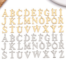 不锈钢26个大写英文字母A-Z吊坠挂件创意DIY饰品配件手链项链装饰