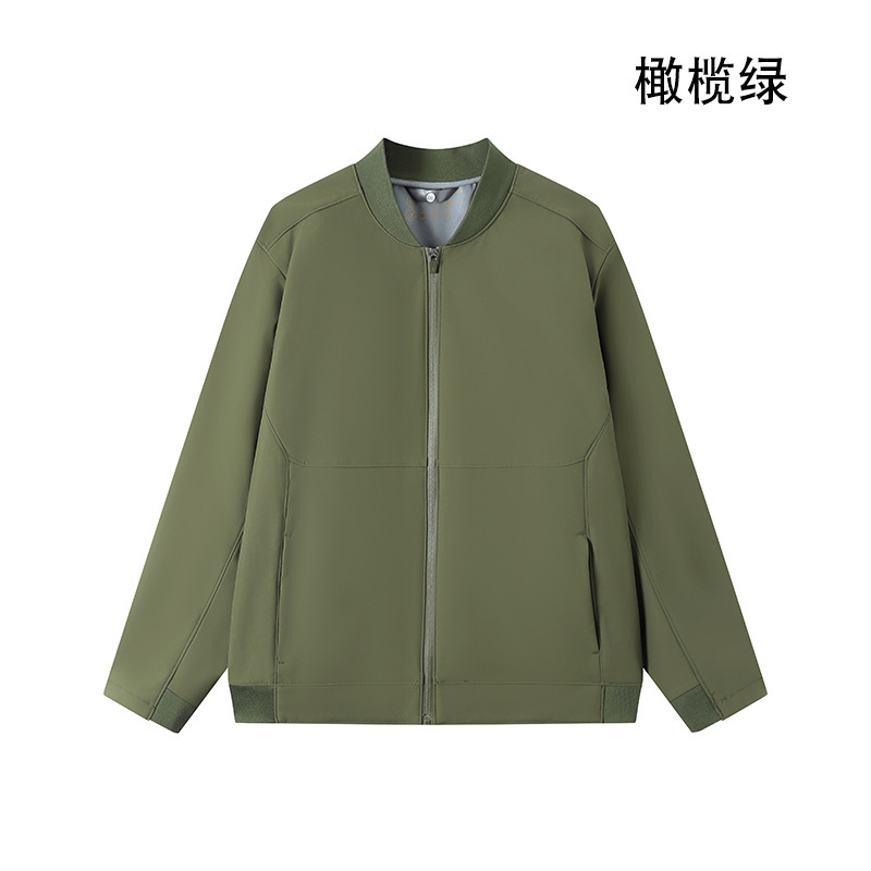 秋冬单层软壳夹克外套工作服印图团体服立领开衫薄款冲锋衣防水风|undefined