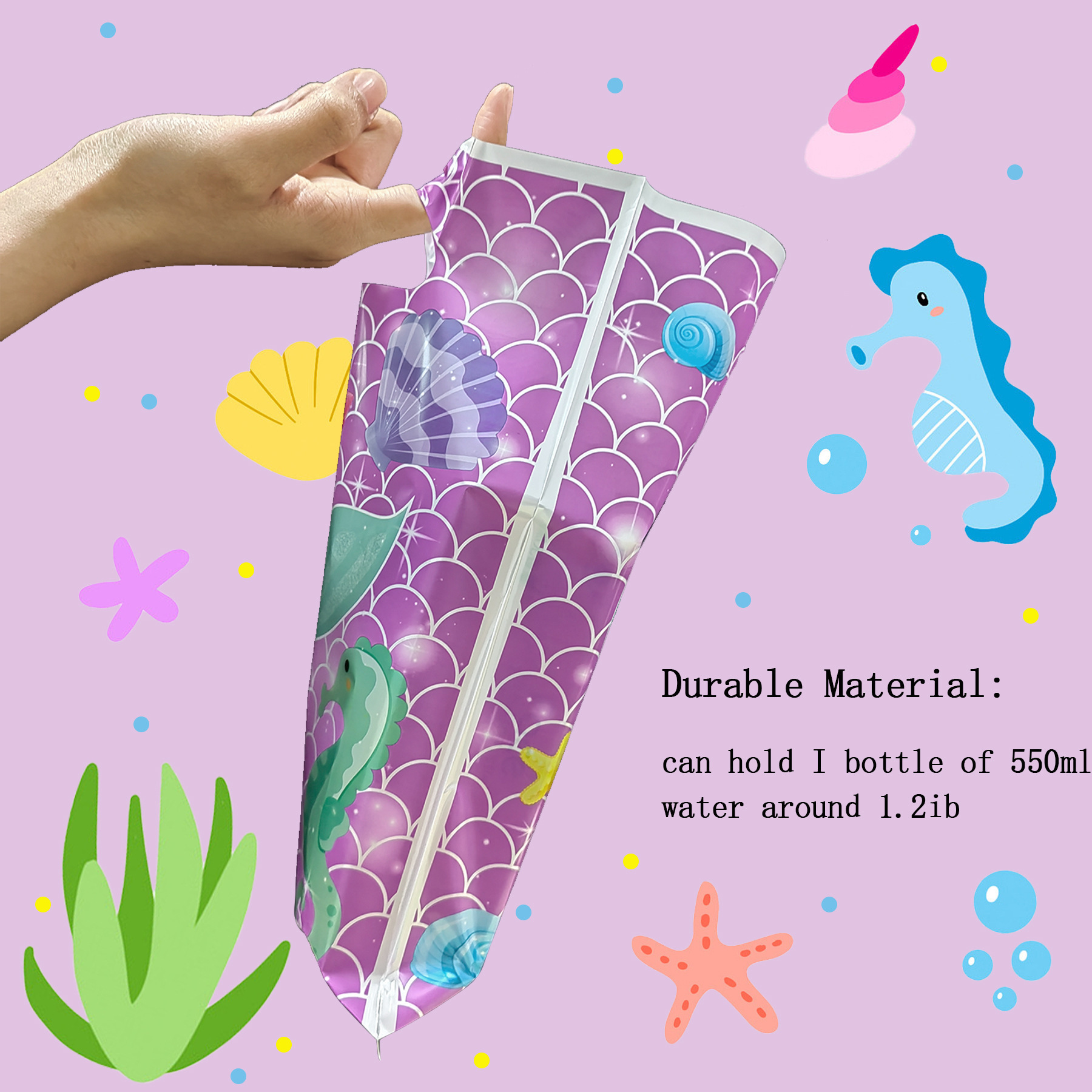 跨境新品生日派对糖果袋创意卡通美人鱼尾礼品袋主题聚会伴手礼袋