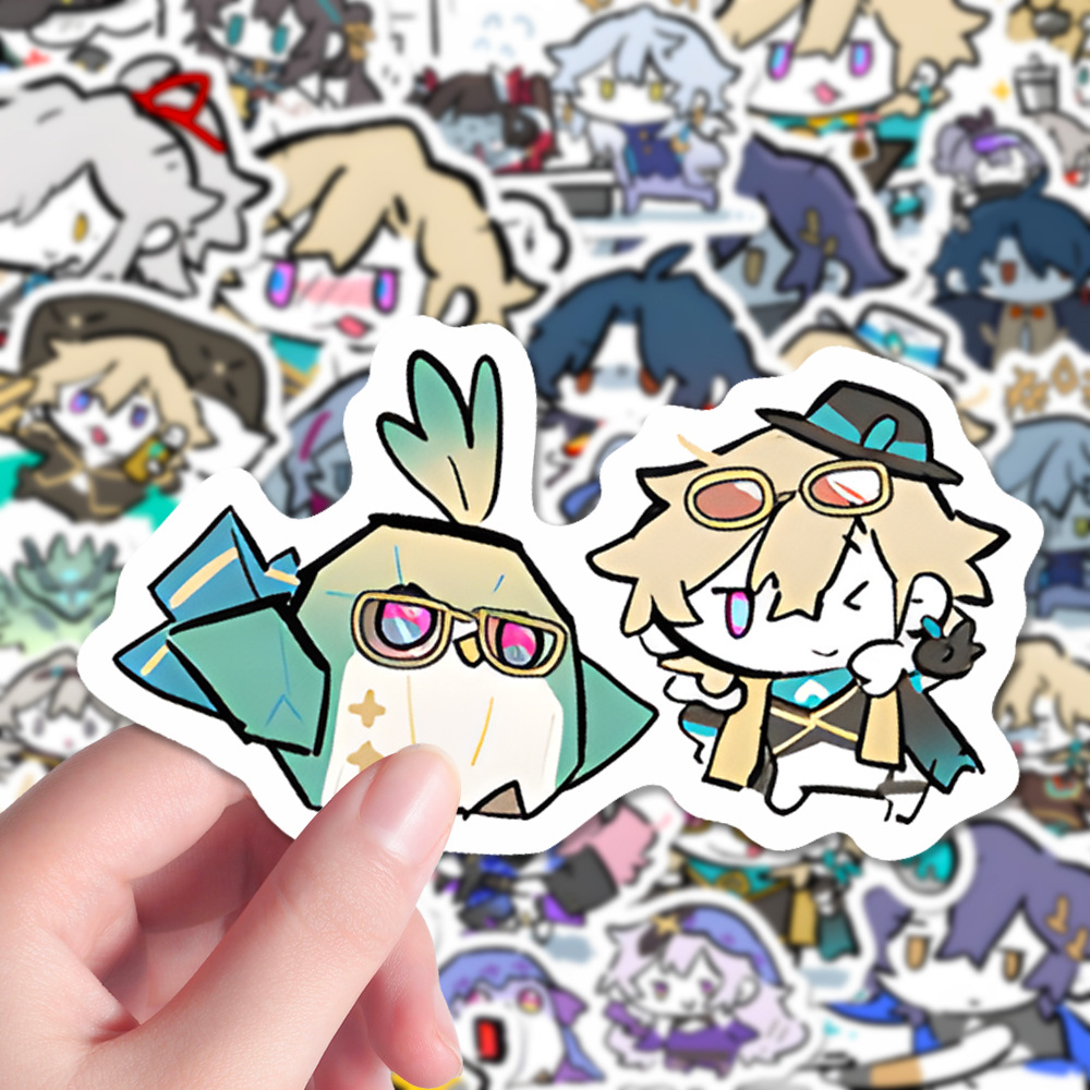 160张崩坏星穹铁道小漫画贴纸二次元动漫周边手机壳iPad贴画防水