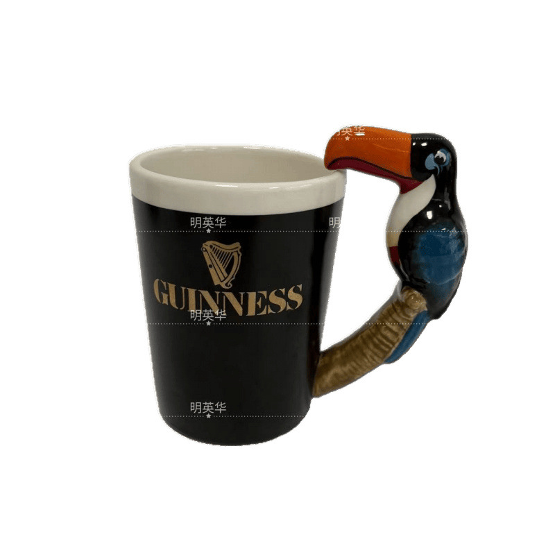 Taza creativa 3D con diseño de animal y etiqueta dorada, lujo ligero de alta gama, venta directa de fábrica transfronteriza, taza creativa