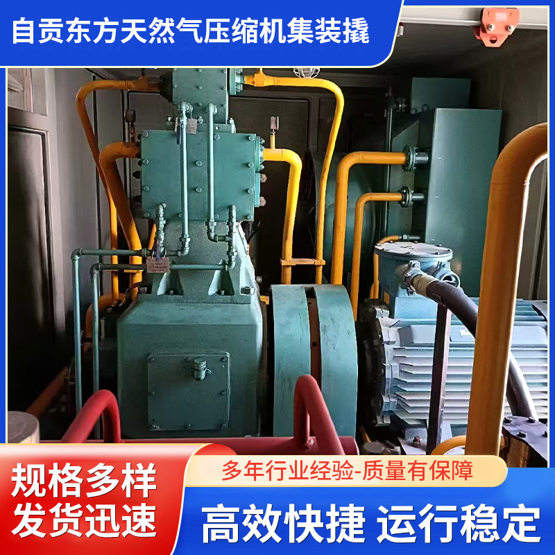 自贡东方天然气压缩机集装撬 天然气加气站压缩机天然气体压缩机