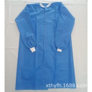 Factory Customized Sms Non-Woven Velcro Lab Coat Velco Knitted Leader Overalls Breathable Dust-Proof Coat