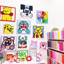 批发毛球画 儿童毛球画DIY手工创意粘贴画制作材料包幼儿园玩具