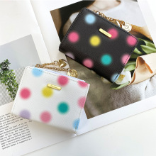 小钱包INS女士钱包女款高级感韩版chic爱心吊坠钱包短跨境零钱包