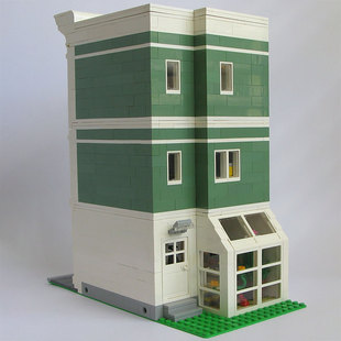 C4226 Modular Flower Shop and Apartment Model with Interior 1565 Particle Number Gift