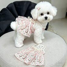 比熊狗狗衣服樱花公主裙吊带裙防掉毛小型幼犬泰迪约克夏马尔济斯