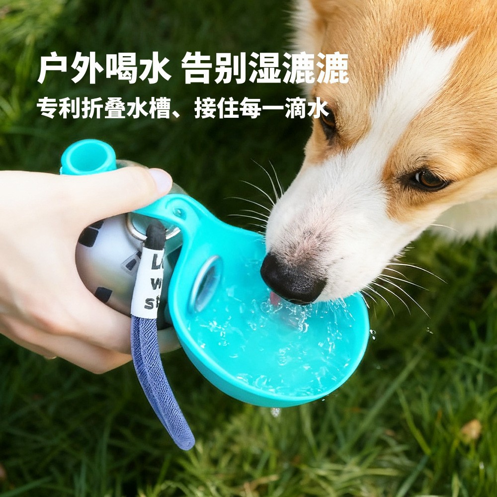 Productos para mascotas nuevos 304 acero inoxidable para perros fuera de la taza de agua portátil para bebidas de agua para mascotas pasear al aire libre
