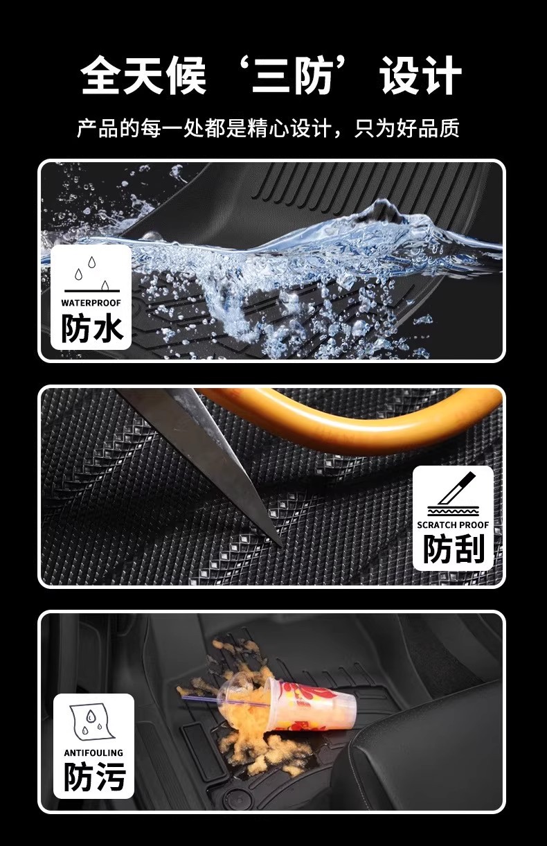 Suitable for 2024 Land Rover Defender 110 Right-Hand Drive Car Tpe Environmentally Friendly Waterproof Odor-Free Wear-Resistant Car Floor Mats
