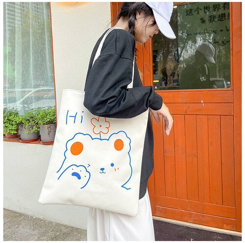 Factory Wholesale 2024 New Model Large Capacity Women's Single Shoulder Top Handle Bag Oxford Cloth Gift Bag Cartoon Cute
