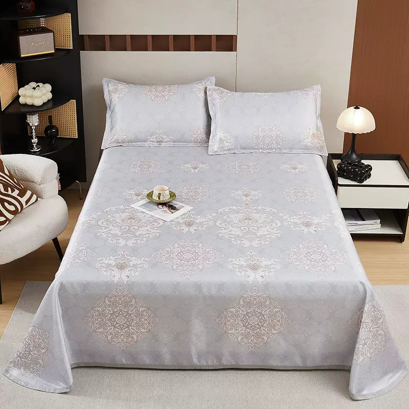 2025新款冰丝席夏天床单款凉席三件套学生宿舍0.9可折叠可机洗席