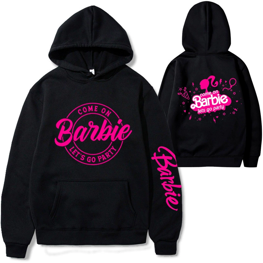 2023 трансграничная новая Барби приходит на свитер с принтом на английском языке, мужской и женский свитер с капюшоном