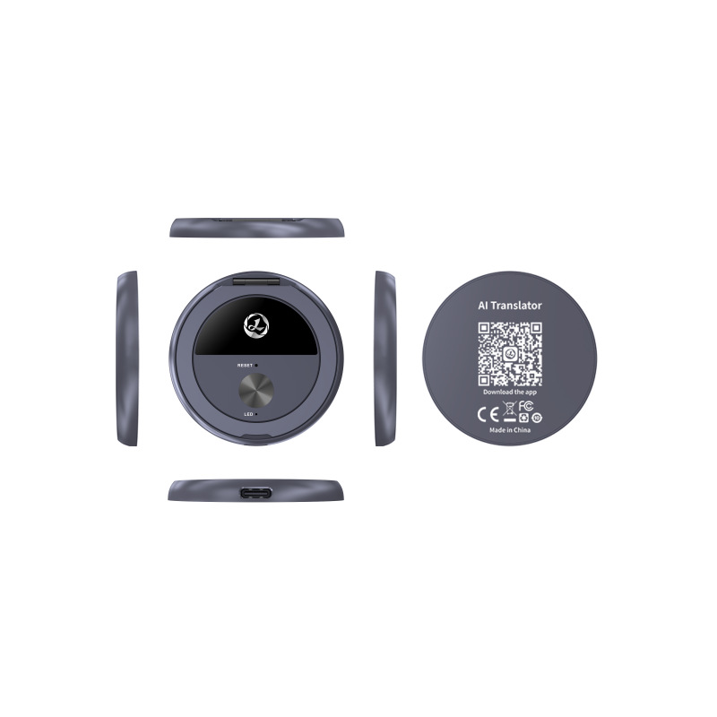 SYTA Circular Smart Translator Simultaneous Interpretation Dual-Camera Conversation Translator Cross-Border Intelligent Voice Translation