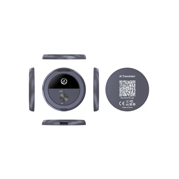 SYTA Circular Smart Translator Simultaneous Interpretation Dual-Camera Conversation Translator Cross-Border Intelligent Voice Translation