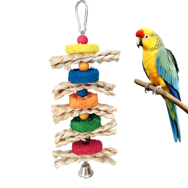 Игрушки для попугаев: кукурузная шелуха, плетеная люфа, жевательная веревка, пион, черный феникс, тигровая кожа, материалы для разрушения клетки для птиц