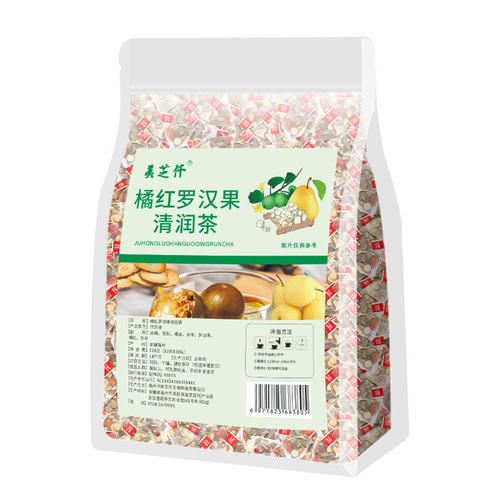 Orange Mangosteen Green Tea 120g Triangular Bag Green Tea Mangosteen Snow Pear Tea Healthy Tea Manufacturer Wholesale