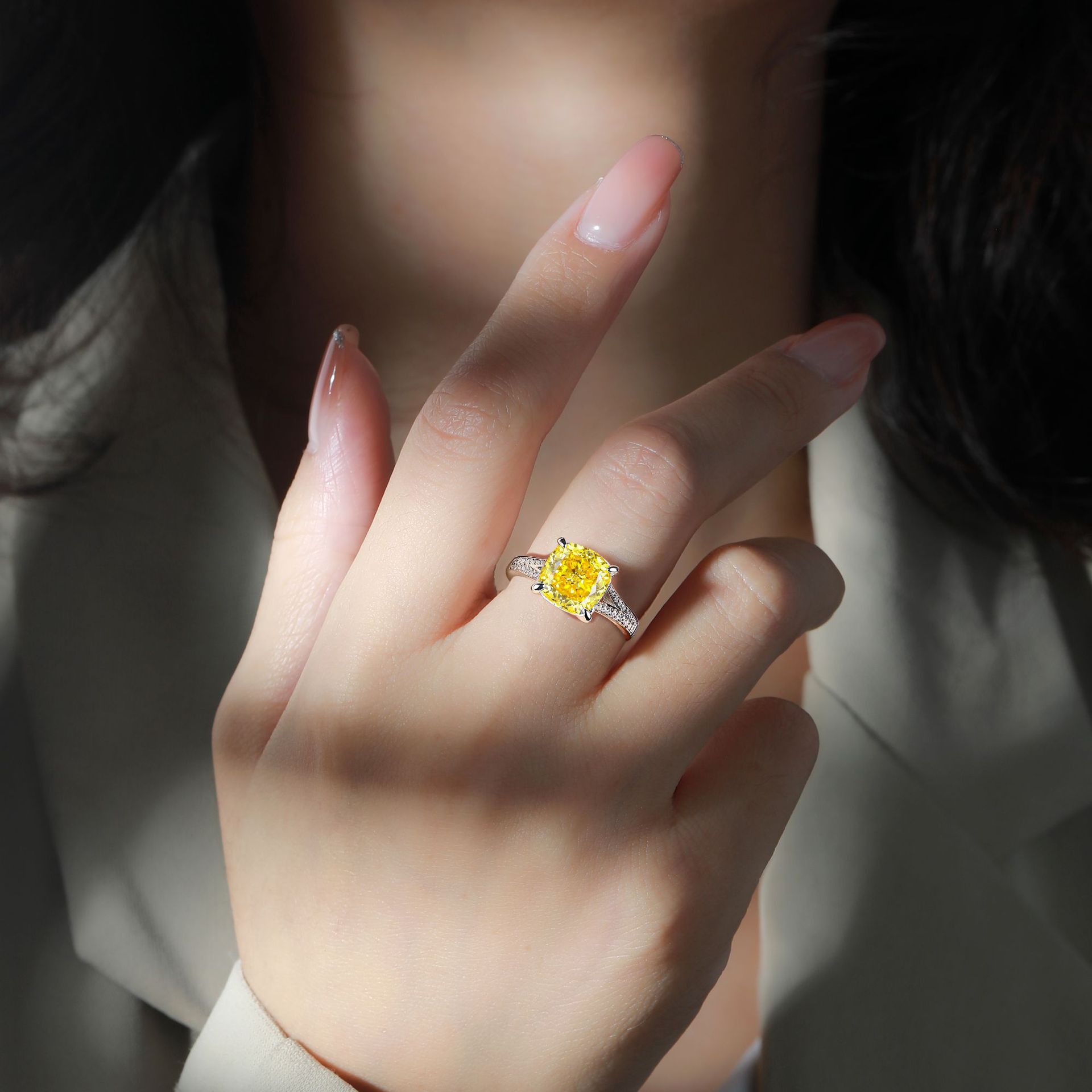 7g Weight High Carbon Diamond Inlay Material Rings Classification 1 Piece Quantity Holiday, Daily Occasion 925 Sterling Silver Material Geometric Pattern Women's Gender Inlay Design Simple Style, Classic Style Style 925 Sterling Silver High Carbon Diamond Geometric Rings 15