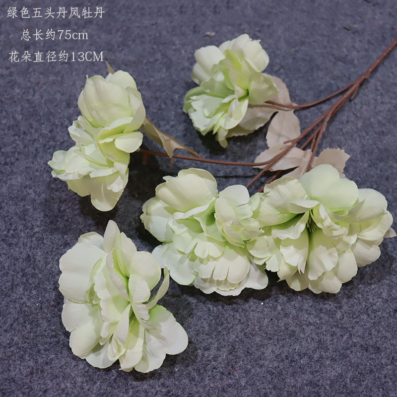 Verde de cinco cabezas Danfeng Peony